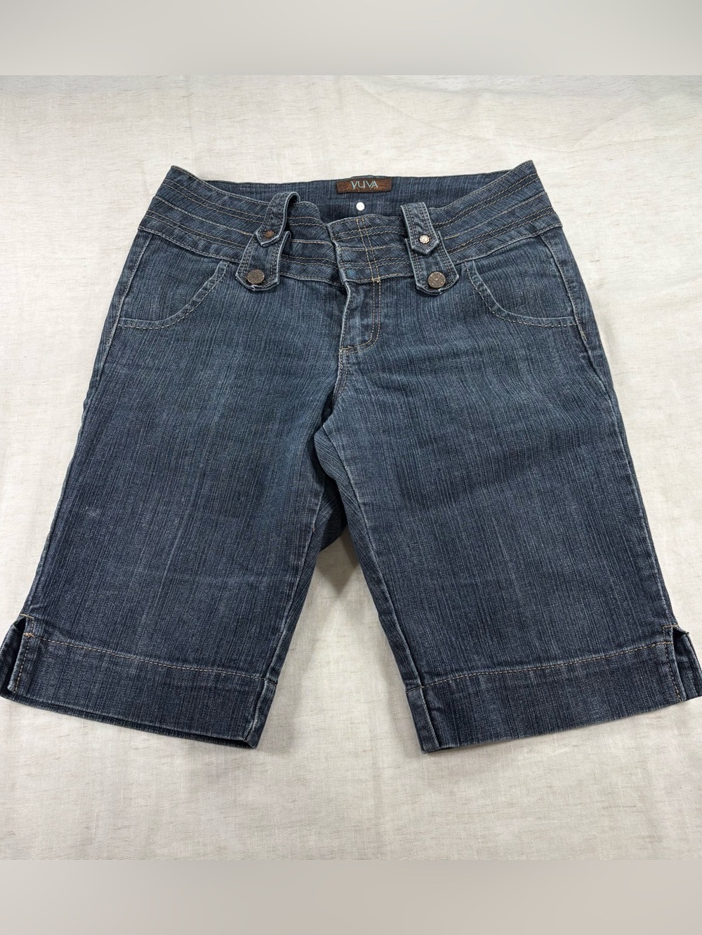 Y2k Yuma Dark Wash Denim Bermuda Shorts